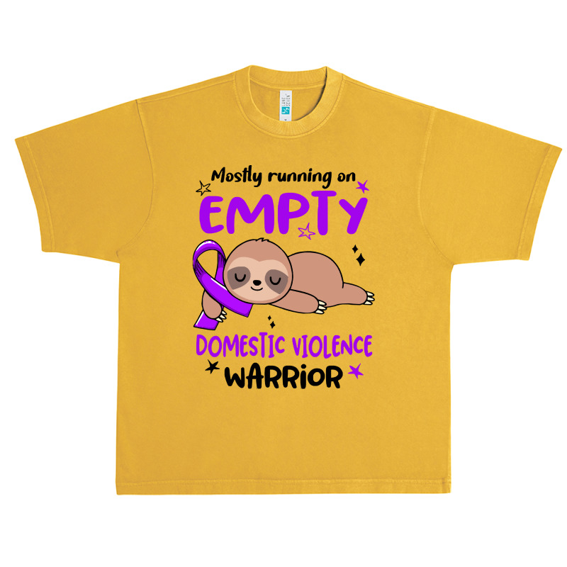 Domestic Violence Awareness T  Shirt Mostly Running On Empty Domestic Urban Heavy T-shirt by hardlyvagabond | Artistshot