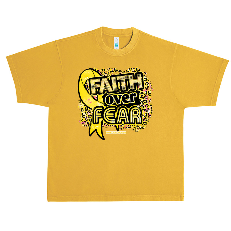 Endometriosis T  Shirt Endometriosis Awareness  Ribbon Faith Over Fear Urban Heavy T-shirt by hardlyvagabond | Artistshot