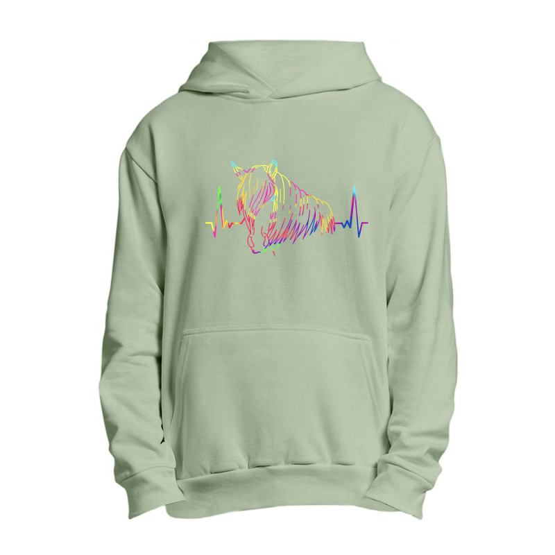 Colorful Haflinger, Colorful Haflinger Art, Colorful Haflinger Vintage Urban Pullover Hoodie | Artistshot