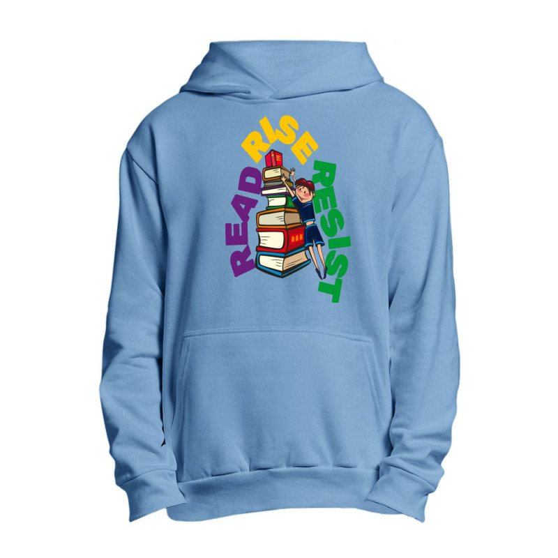 Read Rise Resist Girl With Books Urban Pullover Hoodie | Artistshot