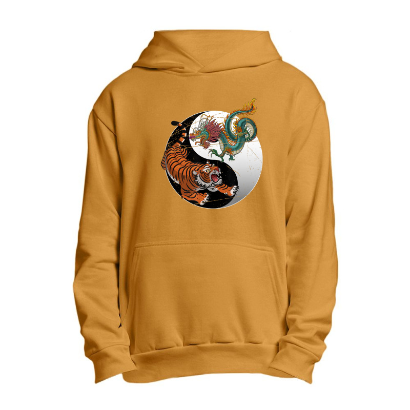 Asian Dragon Tiger Yin Yang Tiger Urban Pullover Hoodie | Artistshot