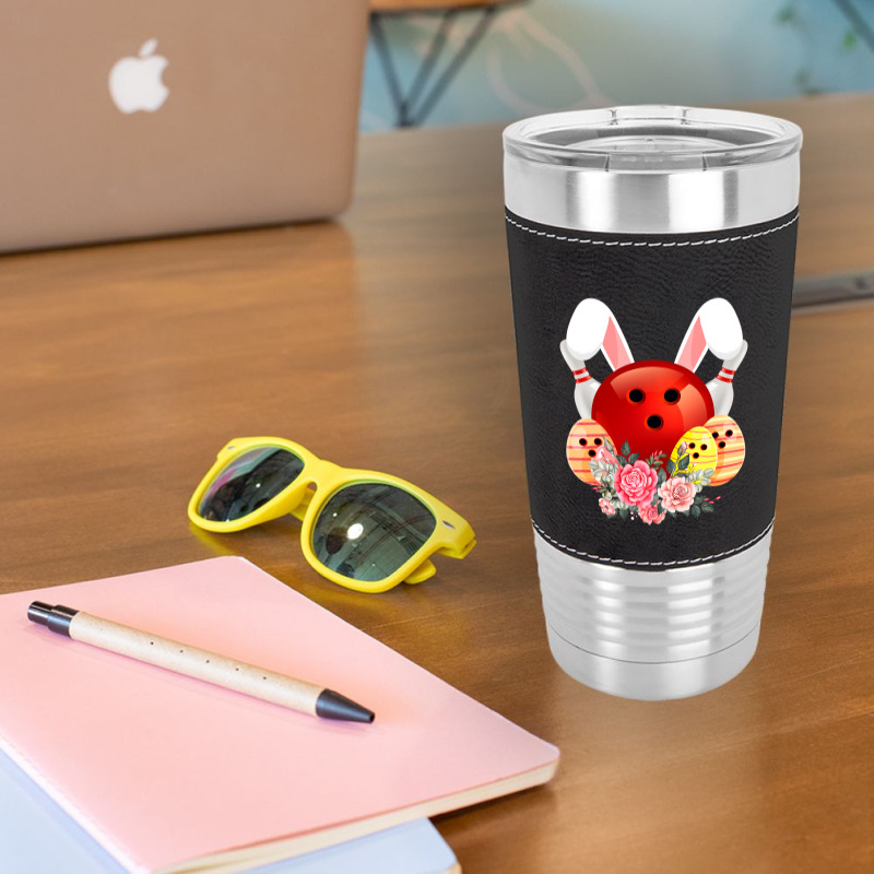 Bowling Easter Bunny Egg 2020 Rabbit Flowers Pascha Bowler Leatherette Tumbler by Haley1989 | Artistshot