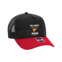 Oral Surgeon Powered By Pizza Funny Gift Mesh Back Trucker Hat | Artistshot