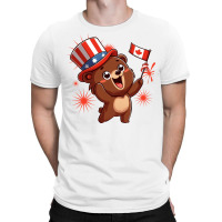 Brown Bear Is Celebrating Canada Independence Day T-shirt | Artistshot