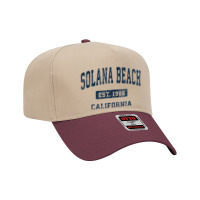 Solana Beach California Ca Vintage Athletic Sports Design Adjustable Baseball Cap | Artistshot