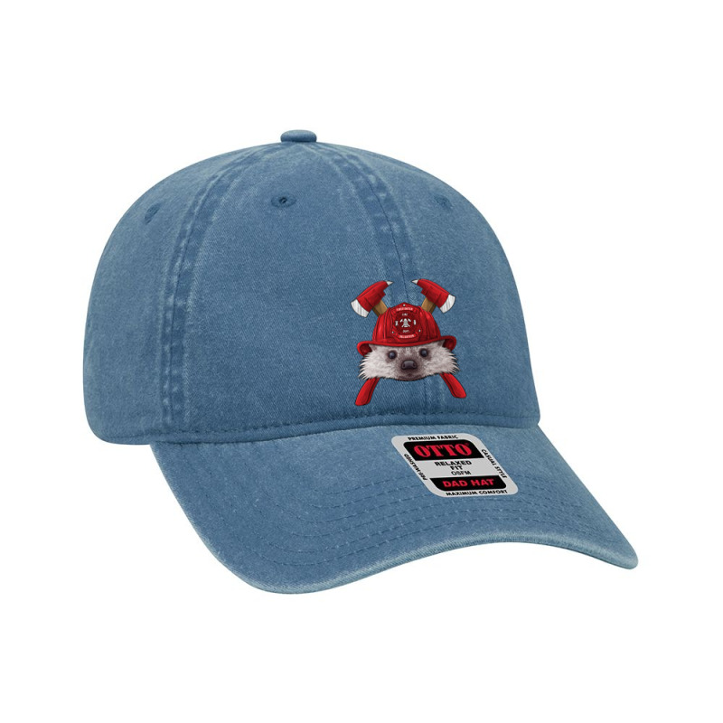 Firefighter Hedgehog Fireman Boys Kids Fire Rescue Animal 264 Dyed Cap by peafowl | Artistshot