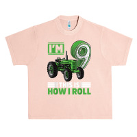 Green Farm Tractor 9th Birthday Party 9 Year Old Farmer T Shirt Urban Heavy T-shirt | Artistshot