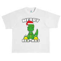 Merry Rex Mas Christmas T Rex Cartoon Sweatshirt Urban Heavy T-shirt | Artistshot