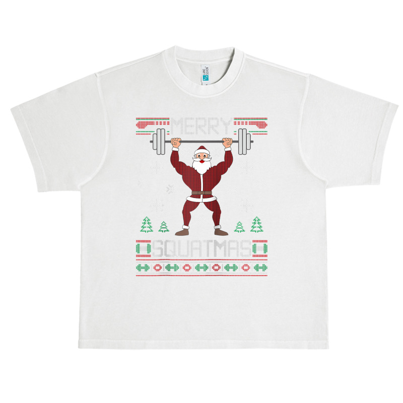 Merry Squatmas Ugly Christmas Sweater Squat Gym Santa Claus Raglan Bas Urban Heavy T-shirt by cm-arts | Artistshot