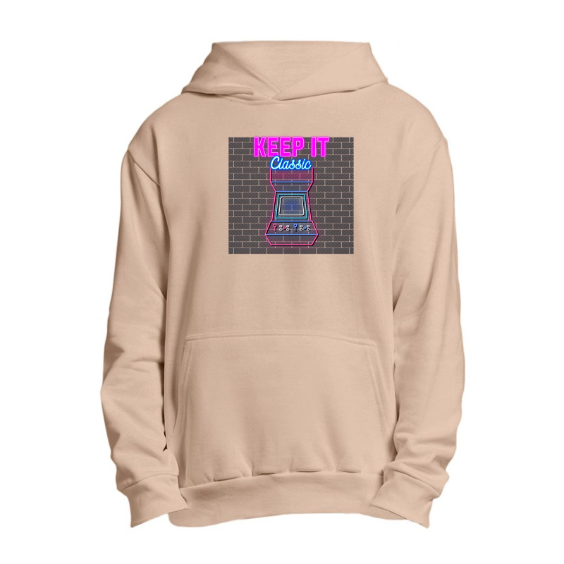 Keep It Classic Retro 90s Arcade Games Urban Pullover Hoodie by SaulHiggins | Artistshot