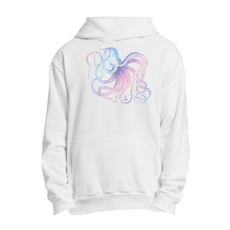 Octopus Cool Vintage Marine Biologist Ocean Sea Life 1 Urban Pullover Hoodie | Artistshot