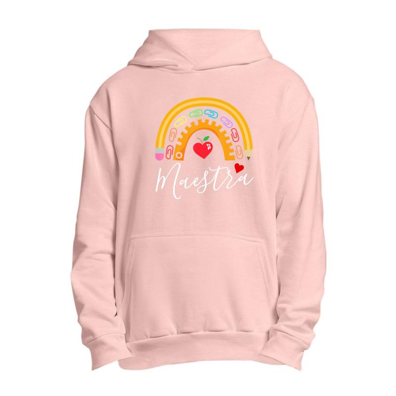 Maestra Cute Rainbow Regalos Para Maestra Bilingue Teache Urban Pullover Hoodie by kentuckykonpha9 | Artistshot