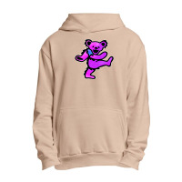 Pink Grateful Dancing Hippie Classic Rock Dead Bear Urban Pullover Hoodie | Artistshot