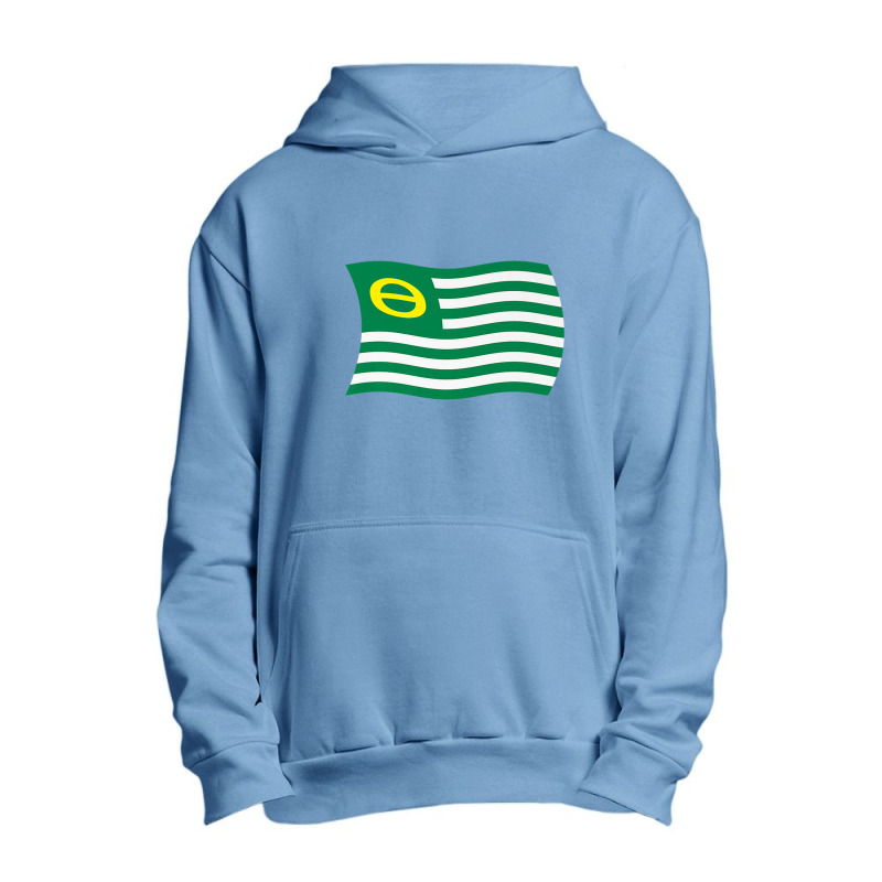 Wavy Retro Ecology Movement Flag Earth Day Climate Change Premium Urban Pullover Hoodie | Artistshot