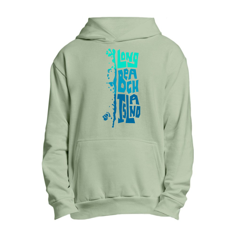 Lbi Long Beach Island New Jersey Shore Island Type Graphic Long Sleeve Urban Pullover Hoodie by cm-arts | Artistshot