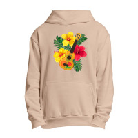 Hawaiian Ukulele Lute Guitar Hibiscus Urban Pullover Hoodie | Artistshot