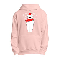 Polar Bear Christmas Pajamas Family Polar Bear In Santa Hat T-shirt Urban Pullover Hoodie | Artistshot