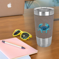 Aqua Colored Crab Leatherette Tumbler | Artistshot