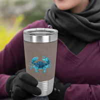 Aqua Colored Crab Leatherette Tumbler | Artistshot