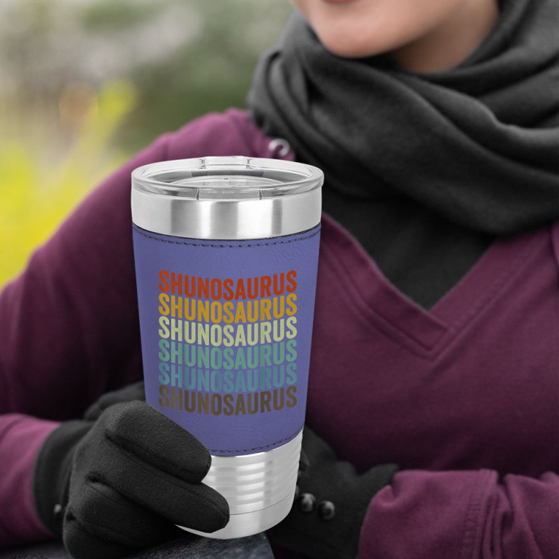 Shunosaurus Dinosaur Retro T Shirt Leatherette Tumbler | Artistshot