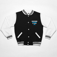 Certified Gamer At Work Funny Video Games Gamer Gifts Bomber Jacket | Artistshot