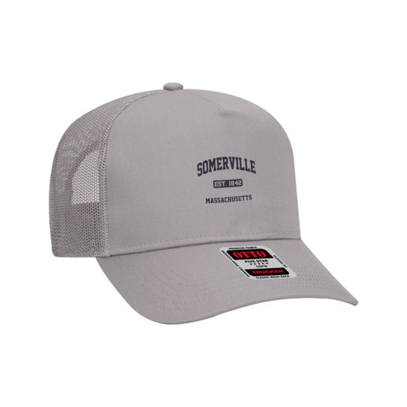 Somerville Massachusetts Ma Vintage State Athletic Style T Shirt Mesh Back Trucker Hat | Artistshot