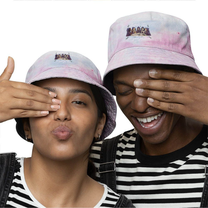 Witch's Learning Magic At An Herbal Tea Party In The Forest Sweatshirt Tie Dyed Bucket Hat by CharlesLCross | Artistshot