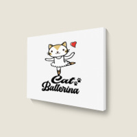 Ballerina Cat Landscape Canvas Print | Artistshot