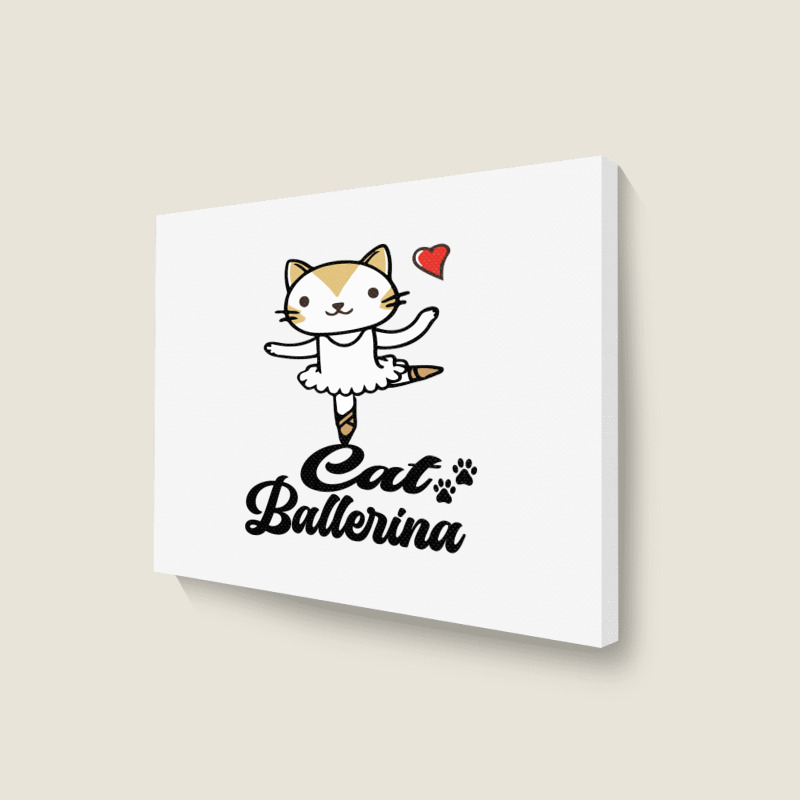 Ballerina Cat Landscape Canvas Print | Artistshot