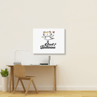 Ballerina Cat Landscape Canvas Print | Artistshot