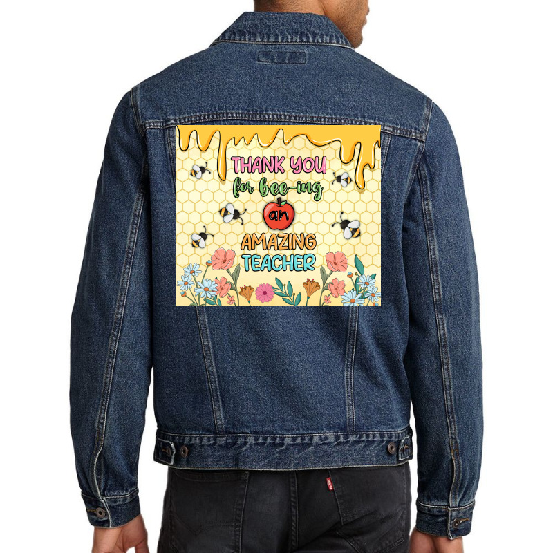 Thank You For Bee Ing An Amazing Teacher Men Denim Jacket | Artistshot