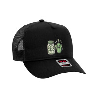 Pickle Surprise A Cucumber And A Jar Of Sliced Mesh Back Trucker Hat | Artistshot