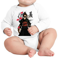 Oni Mask Ronin Long Sleeve Baby Bodysuit | Artistshot