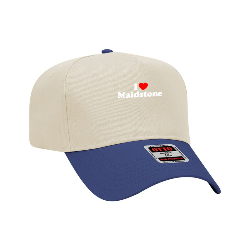 I Love Maidstone Heart Graphic   Funny T Shirt Adjustable Baseball Cap by alyshasur9x | Artistshot