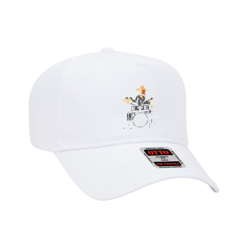 Giraffe Drummer Instrumentalist Gift Adjustable Baseball Cap by DenzelTyler | Artistshot