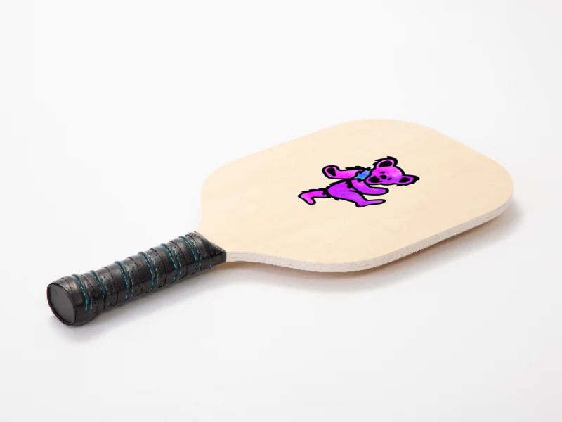 Pink Grateful Dancing Hippie Classic Rock Dead Bear Pickleball Paddle | Artistshot