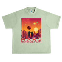 Mars National Park Vintage Sci Fi Martian Exploration Space T Shirt Urban Heavy T-shirt | Artistshot