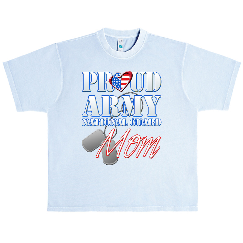 Proud Army National Guard Mom Usa Heart Mothers Day Urban Heavy T-shirt | Artistshot