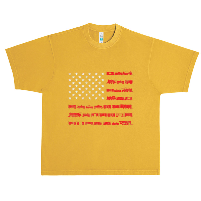 American Flag Railroad Train Urban Heavy T-shirt | Artistshot