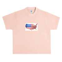 American Flag & Map Urban Heavy T-shirt | Artistshot