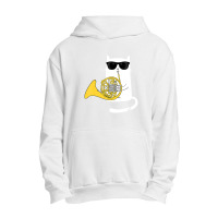 Jazz Cat Playing French Horn Cool Smooth Urban Pullover Hoodie | Artistshot