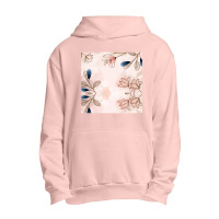 Hand Painted Watercolor Floral Batik Pattern Urban Pullover Hoodie | Artistshot