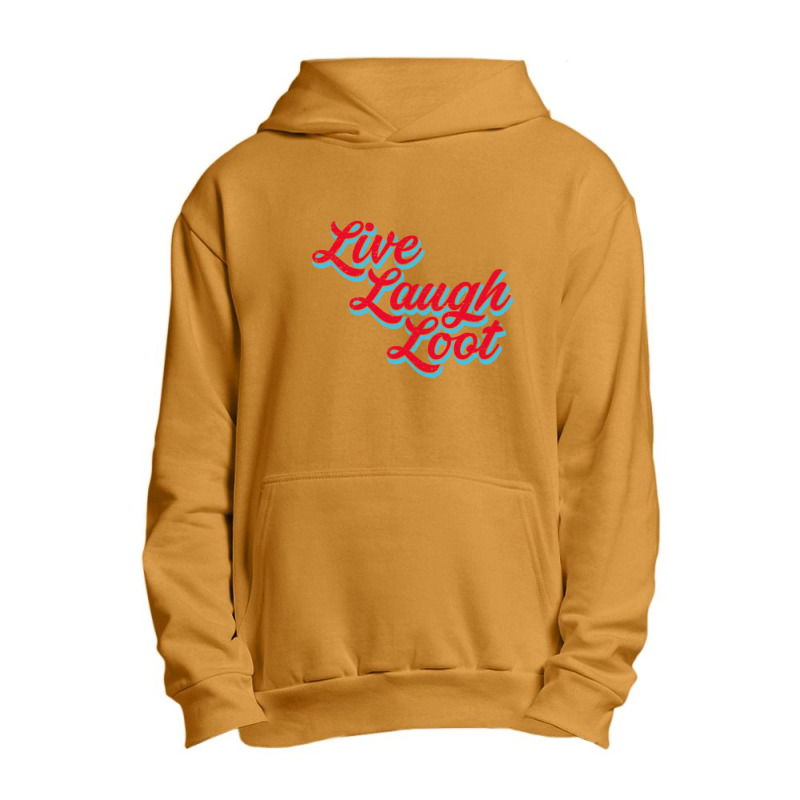 Live Laugh Loot (worn - Red Cyan) Urban Pullover Hoodie by Kuwannin528 | Artistshot