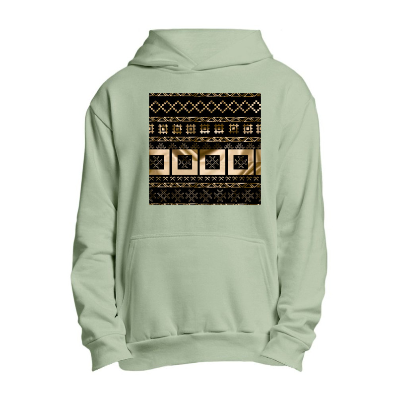 Latvian Traditional Pagan Symbols Of Luck And Light In Gold Urban Pullover Hoodie | Artistshot