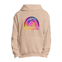 Preschool Teacher Leopard Tie Dye Rainbow Back To School Urban Pullover Hoodie | Artistshot