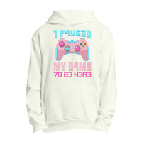 I Paused My Game To Be Here Pink Gamer Girl Leet Urban Pullover Hoodie | Artistshot