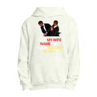 Funny Will Smith Slap Meme Will Smith Slap-  Keep My Wife Name Out You Urban Pullover Hoodie | Artistshot