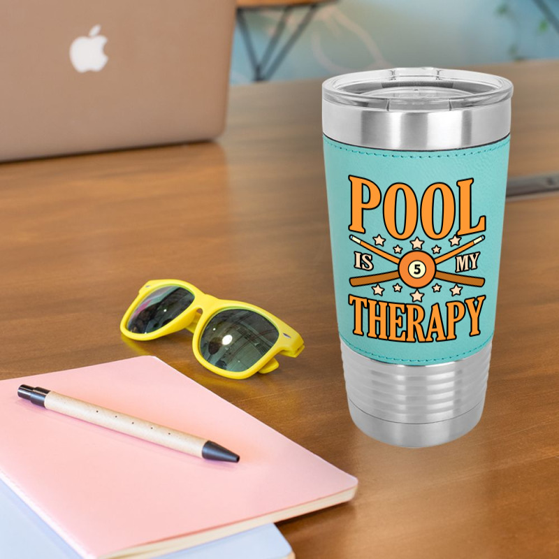 Pool Is My Therapy Billiards Snooker Sports Player Graphic Pullover Ho Leatherette Tumbler | Artistshot