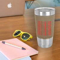 Live With Perfection Red Pattern Aesthetic Leatherette Tumbler | Artistshot