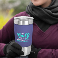 My God Is Stronger Than Dysautonomia Awareness Warrior Leatherette Tumbler | Artistshot